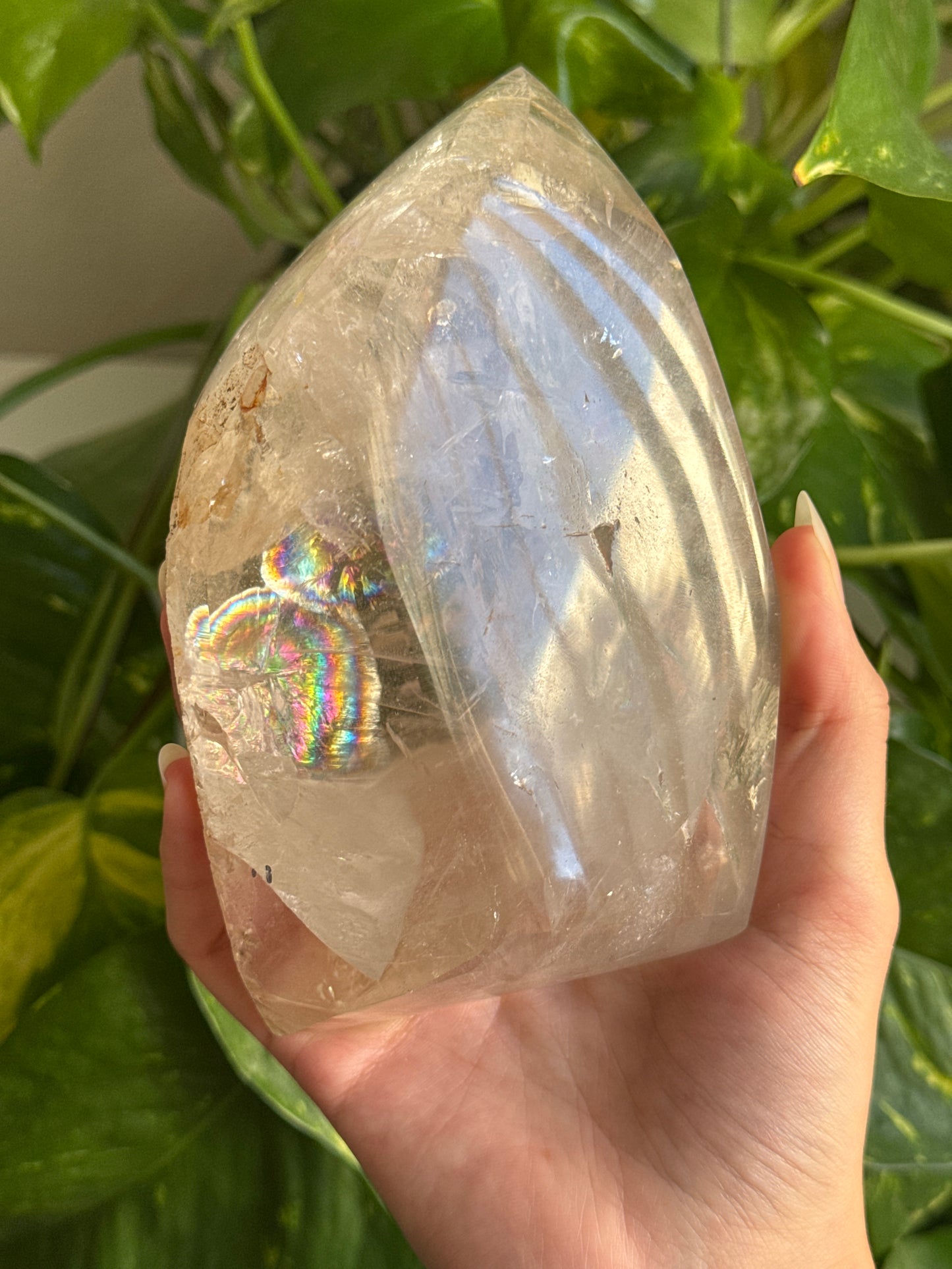 XL Rainbow Clear Quartz Freeform