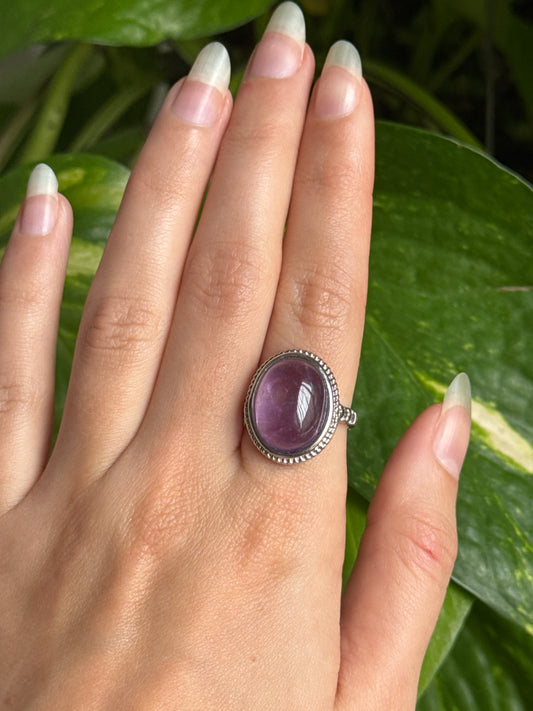Amethyst Adjustable Ring
