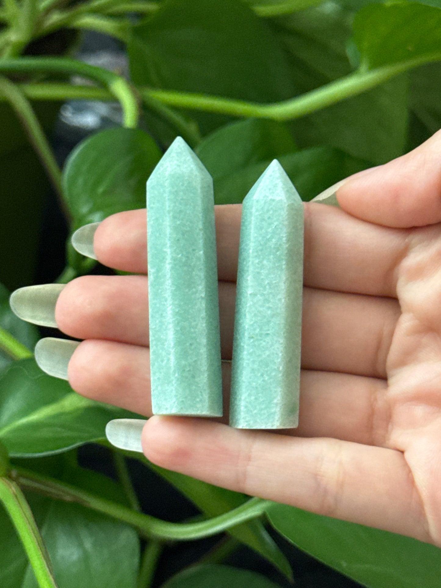 Pastel Green Aventurine Mini Tower