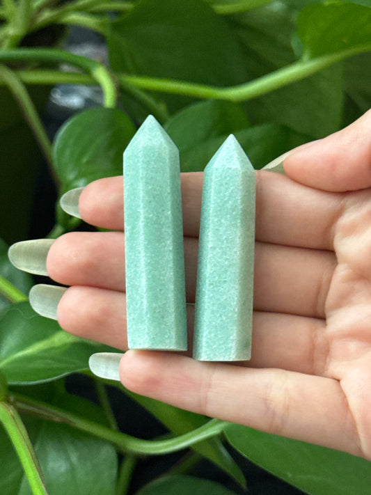 Pastel Green Aventurine Mini Tower