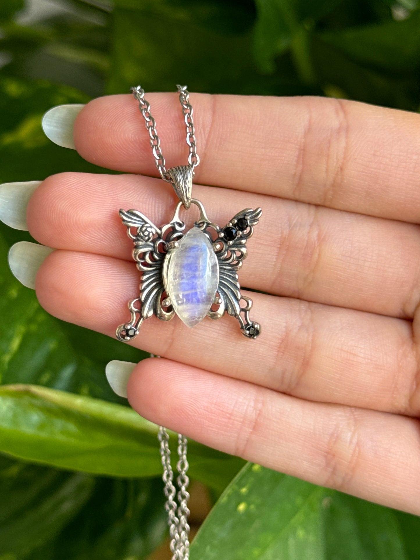 Moonstone Butterfly 925 Sterling Silver Necklace | You Pick