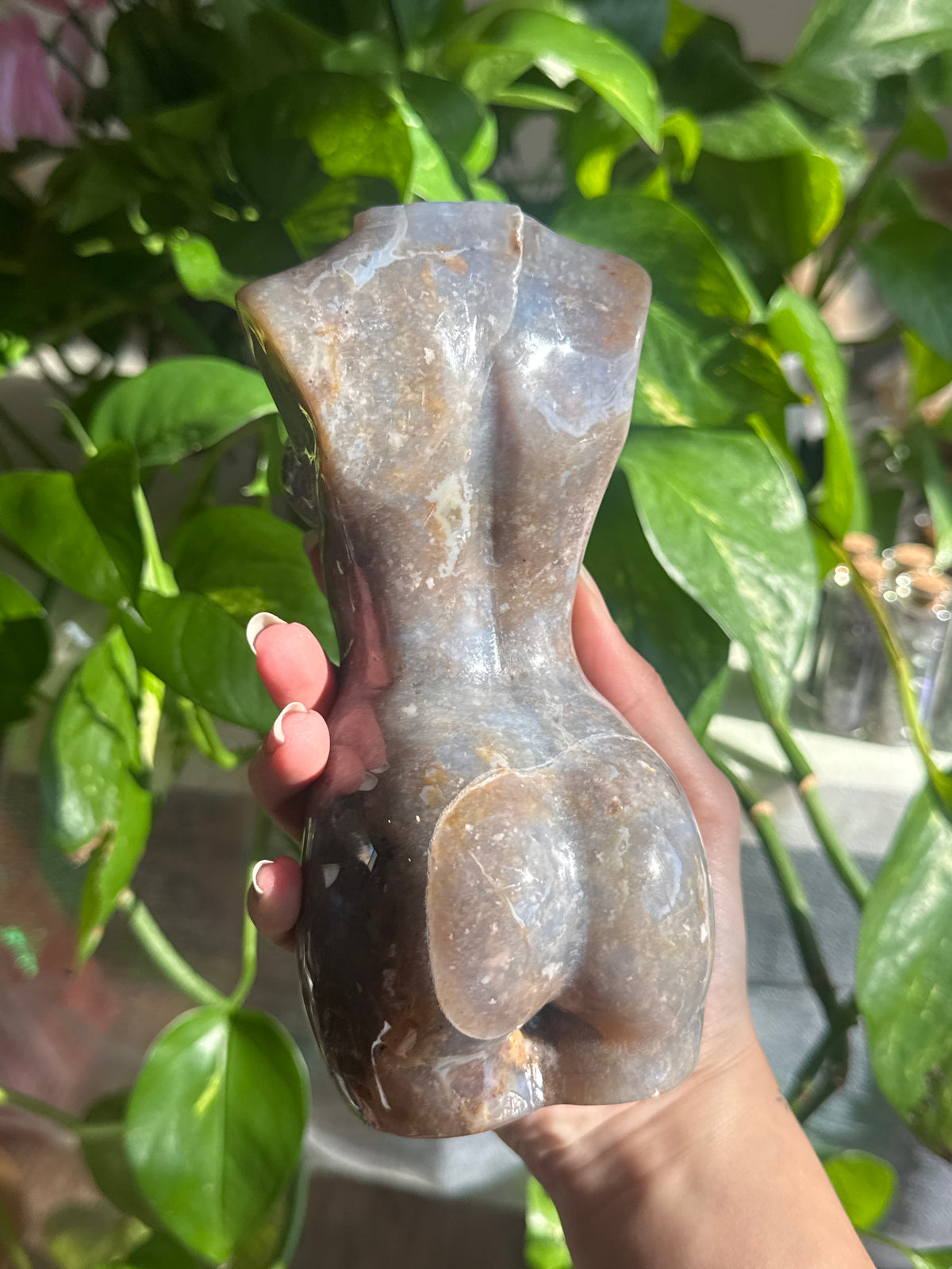 Unique Large Sea Jasper Goddess Body