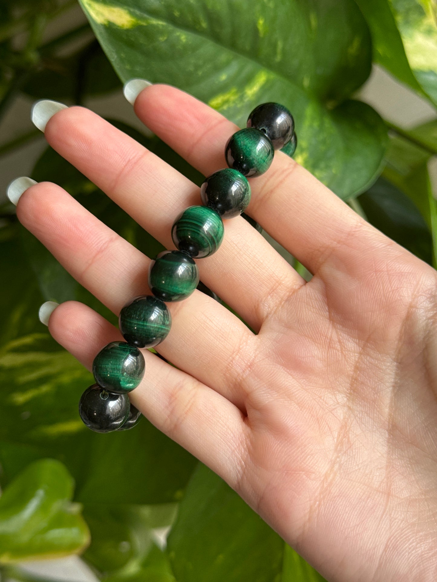 High Grade Chatoyant Malachite Bracelet