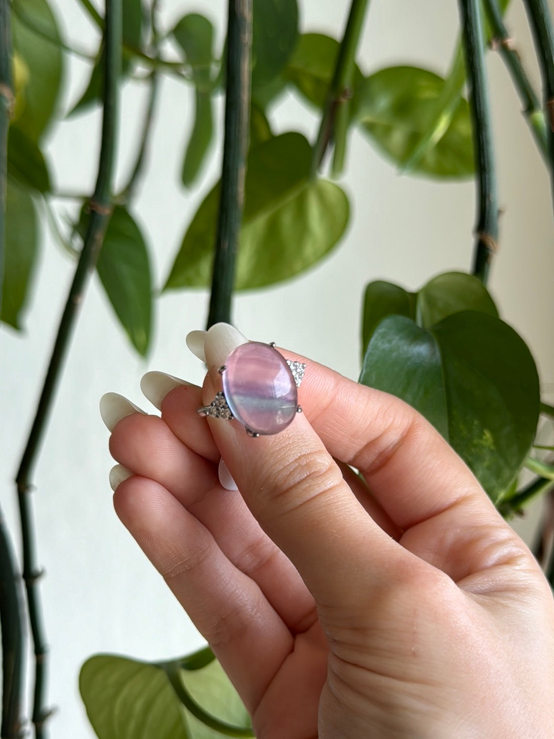 Fluorite Adjustable Ring