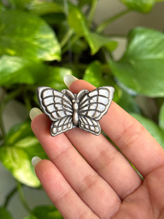 Silver Sheen Obsidian Butterfly
