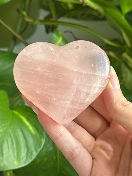 Gemmy Rose Quartz Imperfect Heart With Asterism