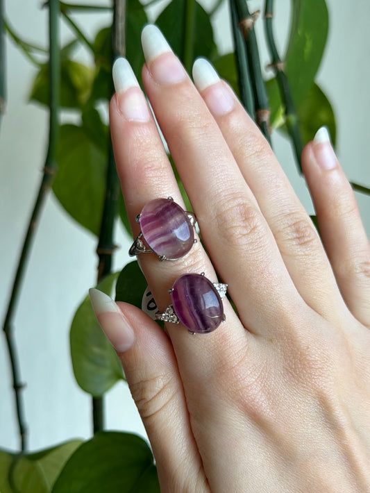 Fluorite Adjustable Ring