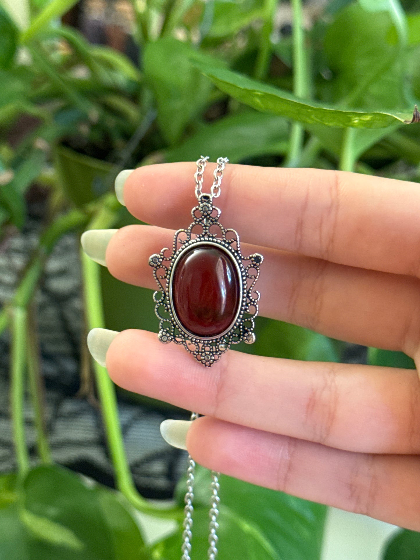 Red Amber Necklace