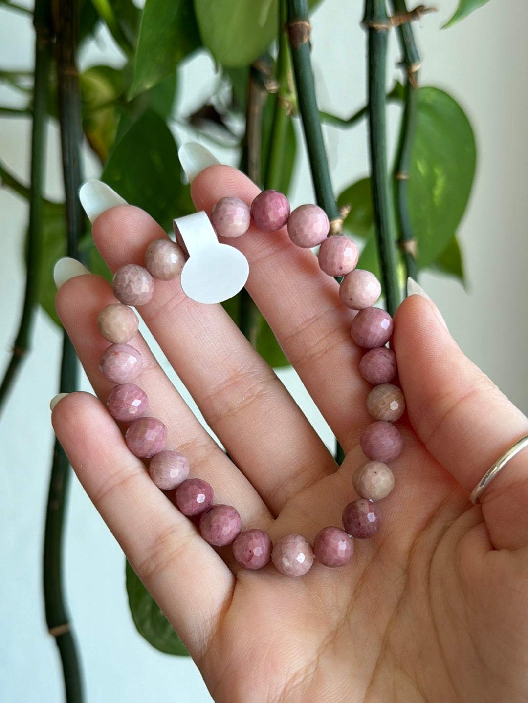 Rhodonite Facted Bracelet