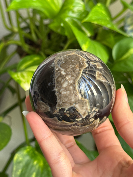 Volcano Agate Sphere B *UV Reative