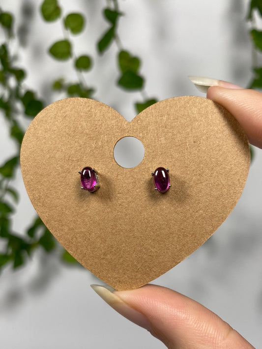 Garnet Stud Earrings