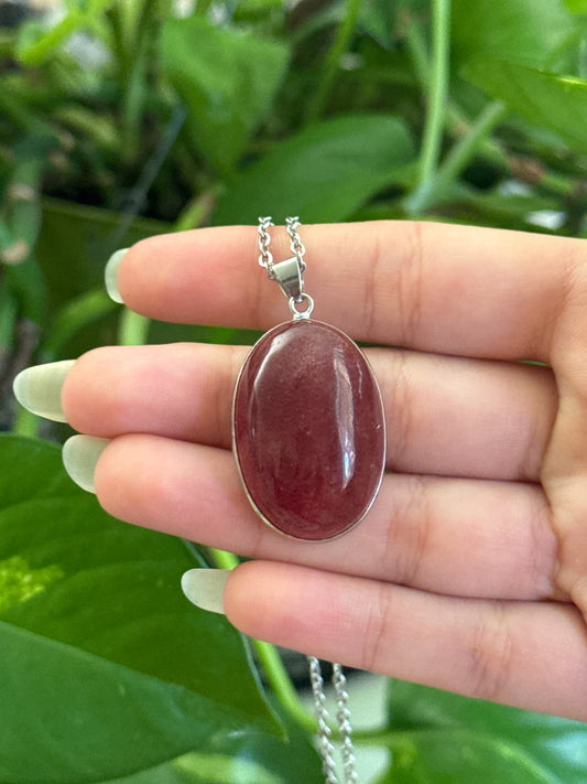 Strawberry Quartz Statement Necklace