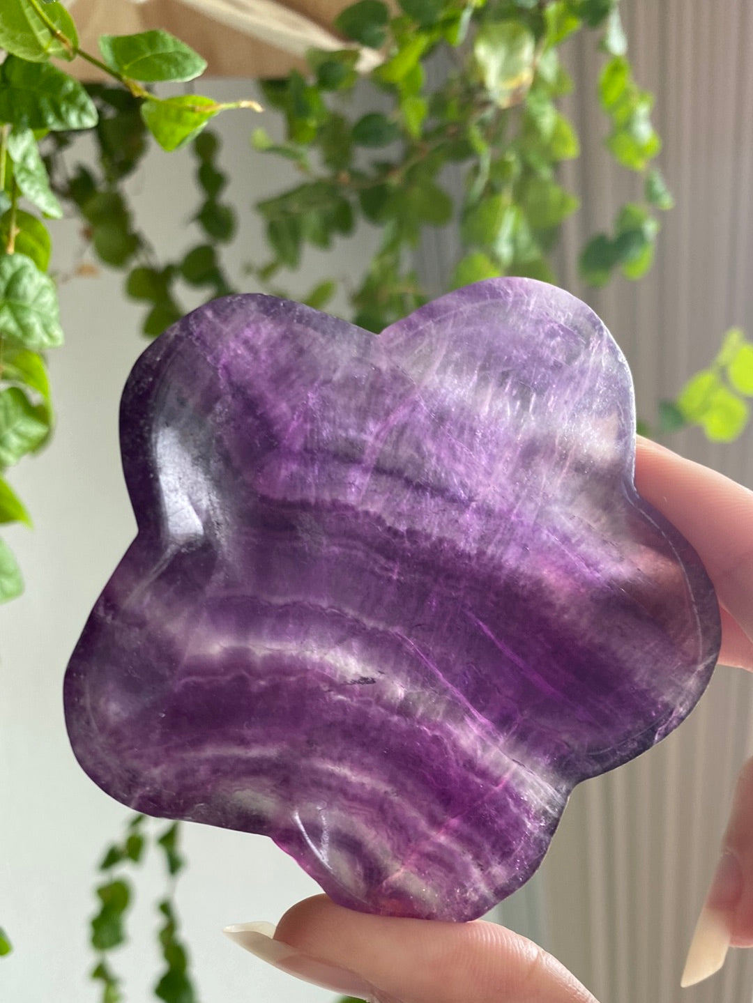 Purple Fluorite Flower Bowl