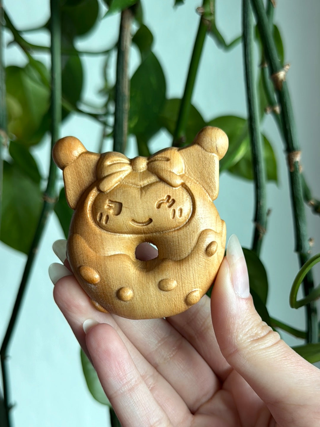 Kuromi Donut Wood Carving