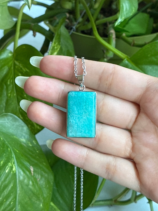 Amazonite Rectangle Necklace