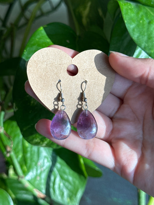 Teardrop Amethyst Earrings