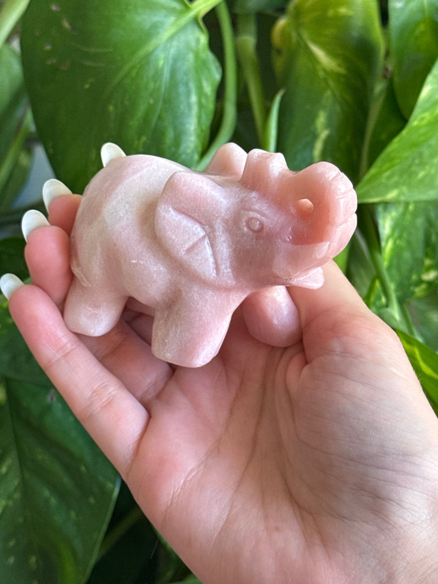 Pink Opal Elephant