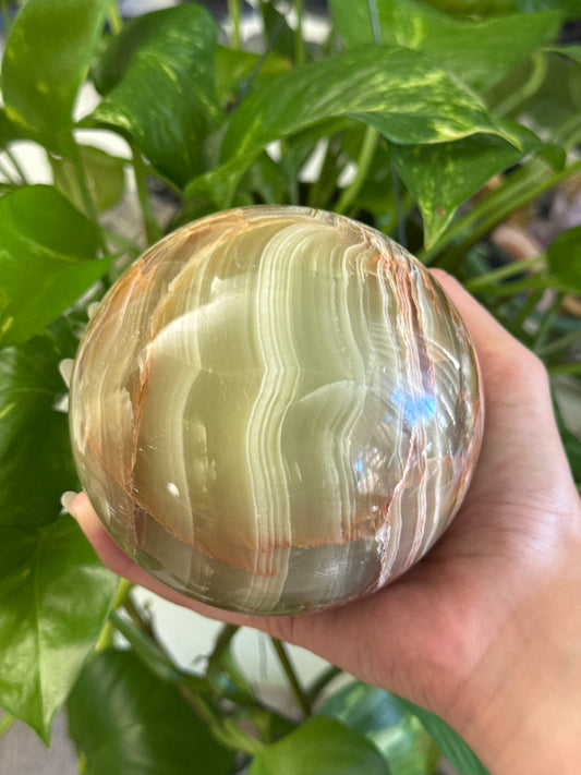 Large Green Onyx Sphere 95mm