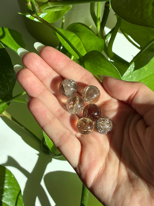 Rainbow Filled Smokey Quartz Mini Sphere