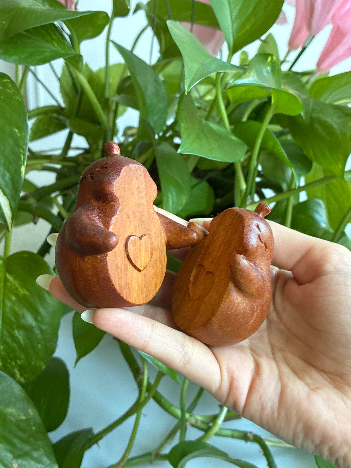 Hugging Pair Wood Carving