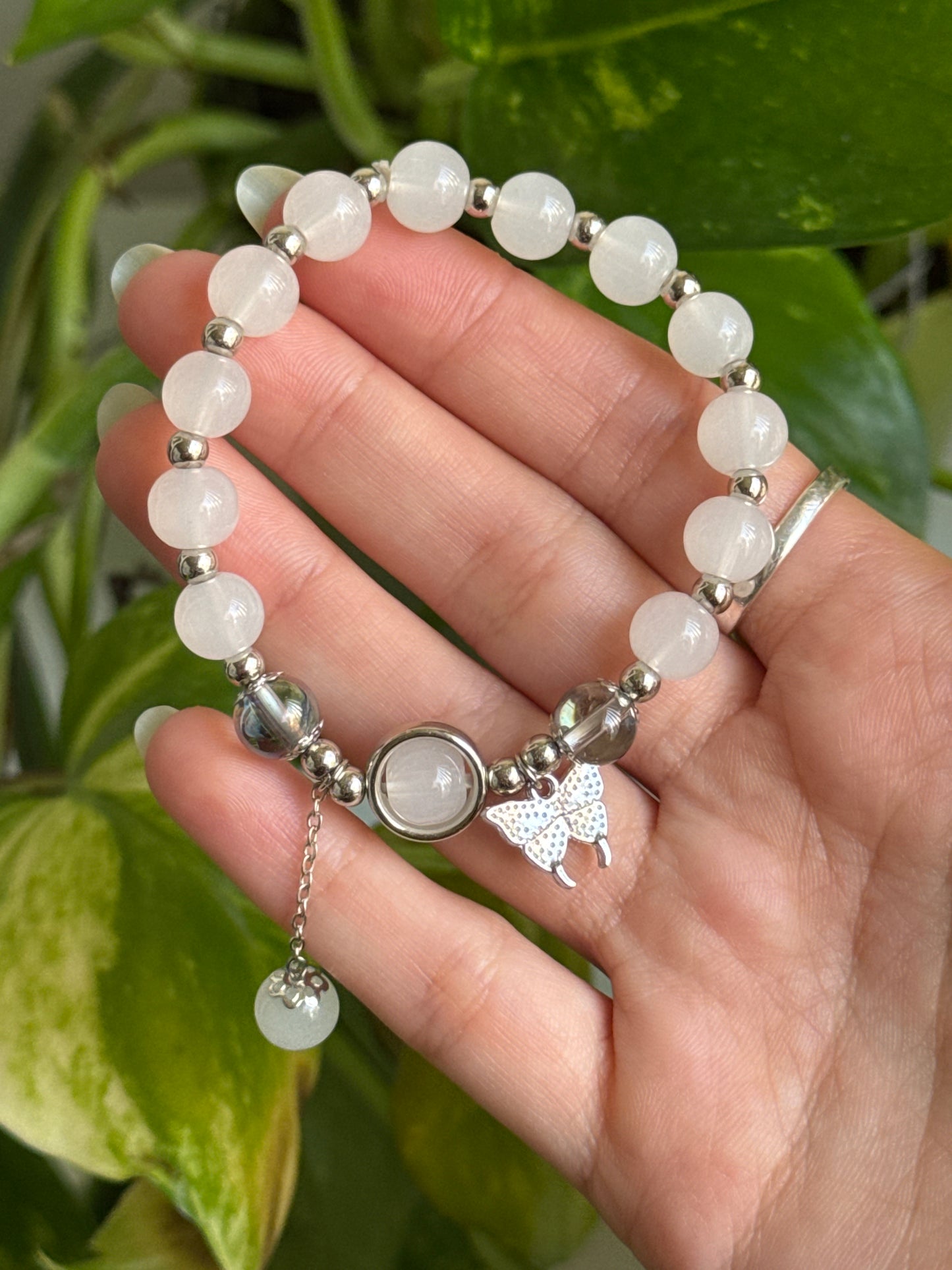 Chalcedony Butterfly Bracelet