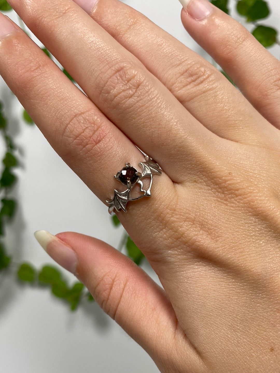 Smokey Quartz Devil Adjustable Ring