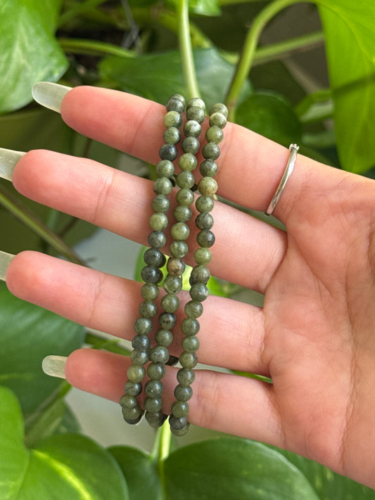 Green Jasper Dainty Bracelet