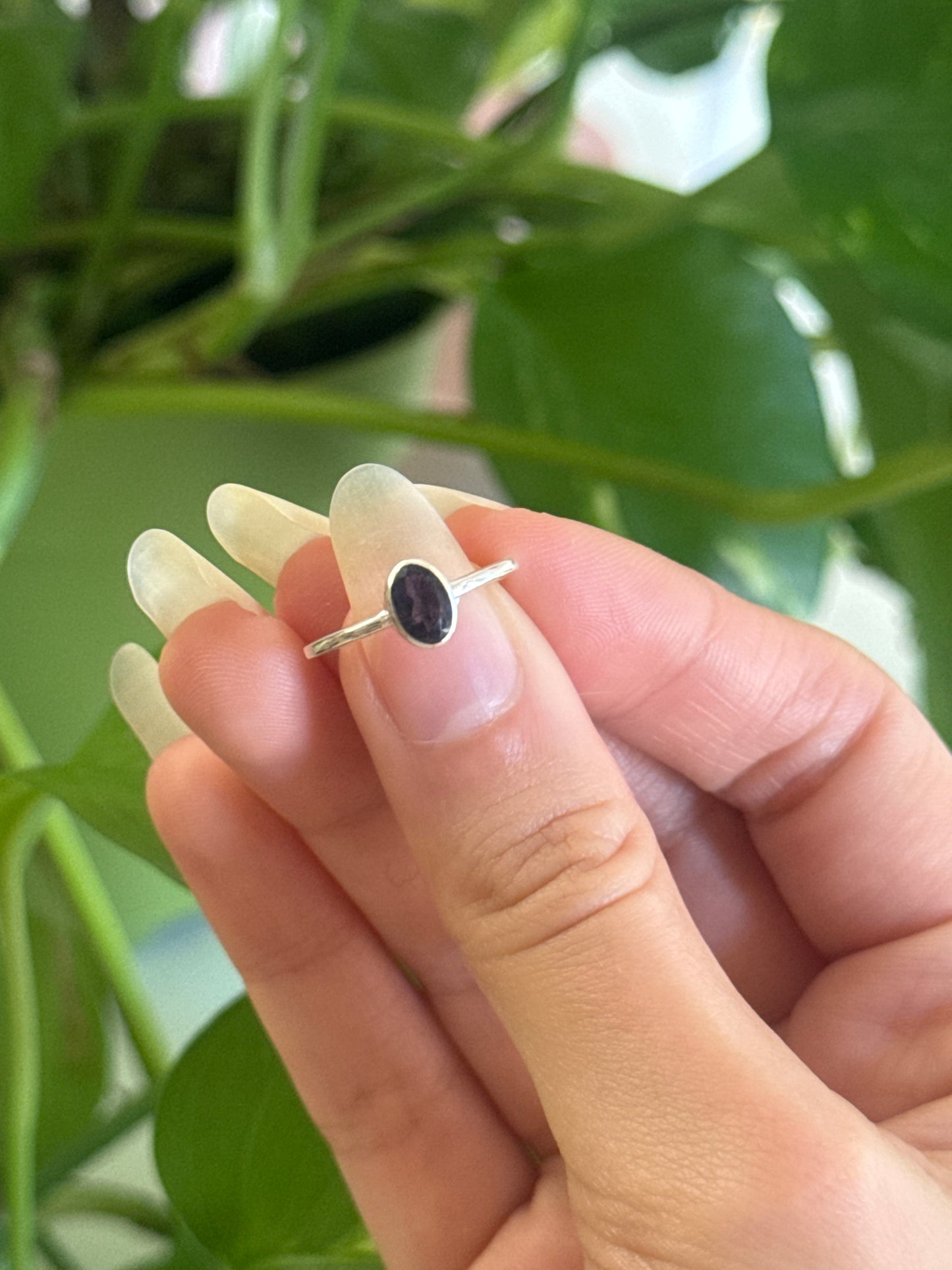 Dark Amethyst Oval Size 4.5 Ring