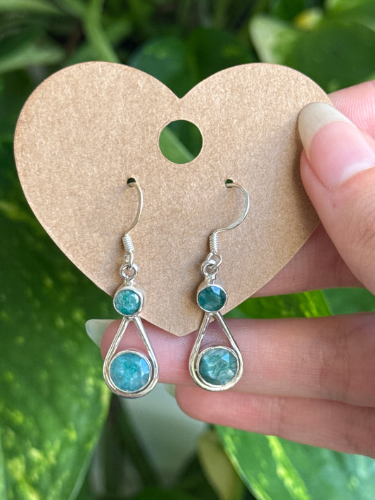 Emerald 925 Sterling Silver Earrings