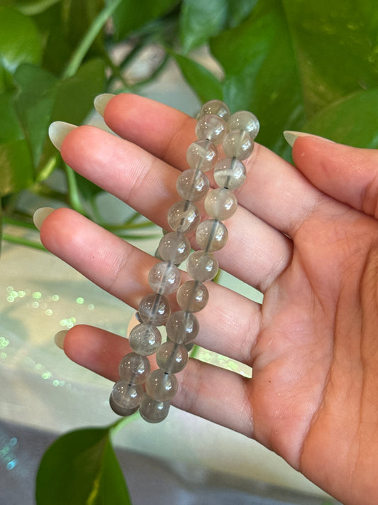 Flashy Grey Moonstone Bracelet