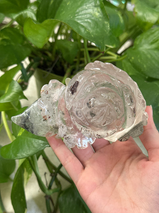 Garden Quartz Flower Carving