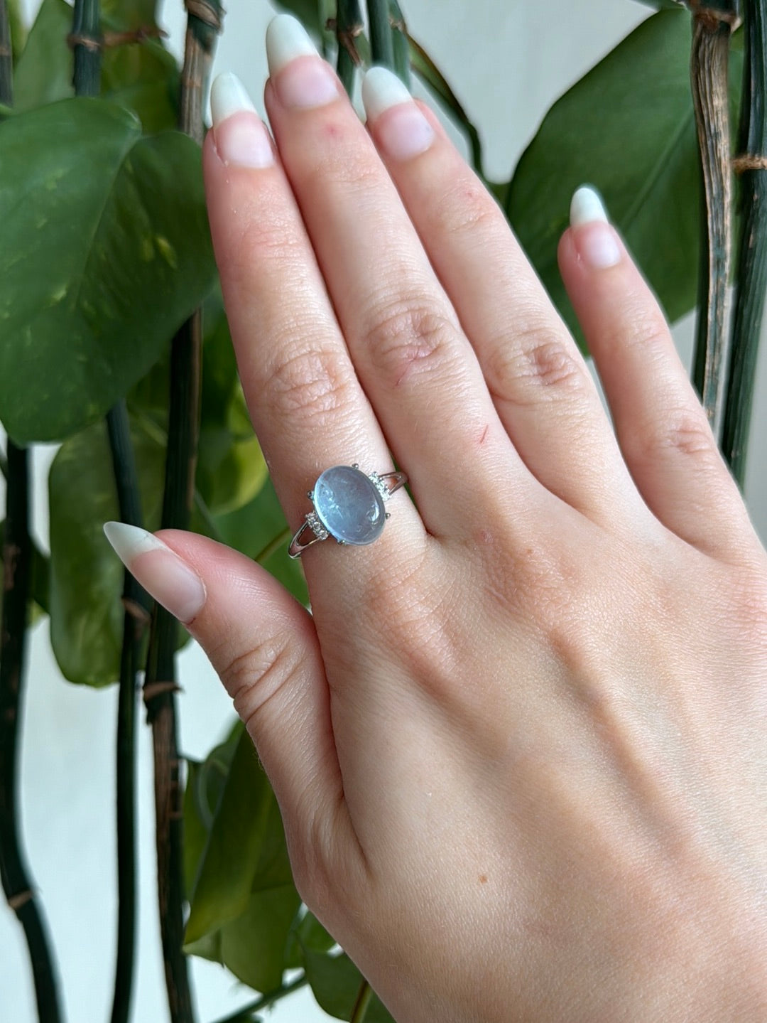 Aquamarine Adjustable Ring