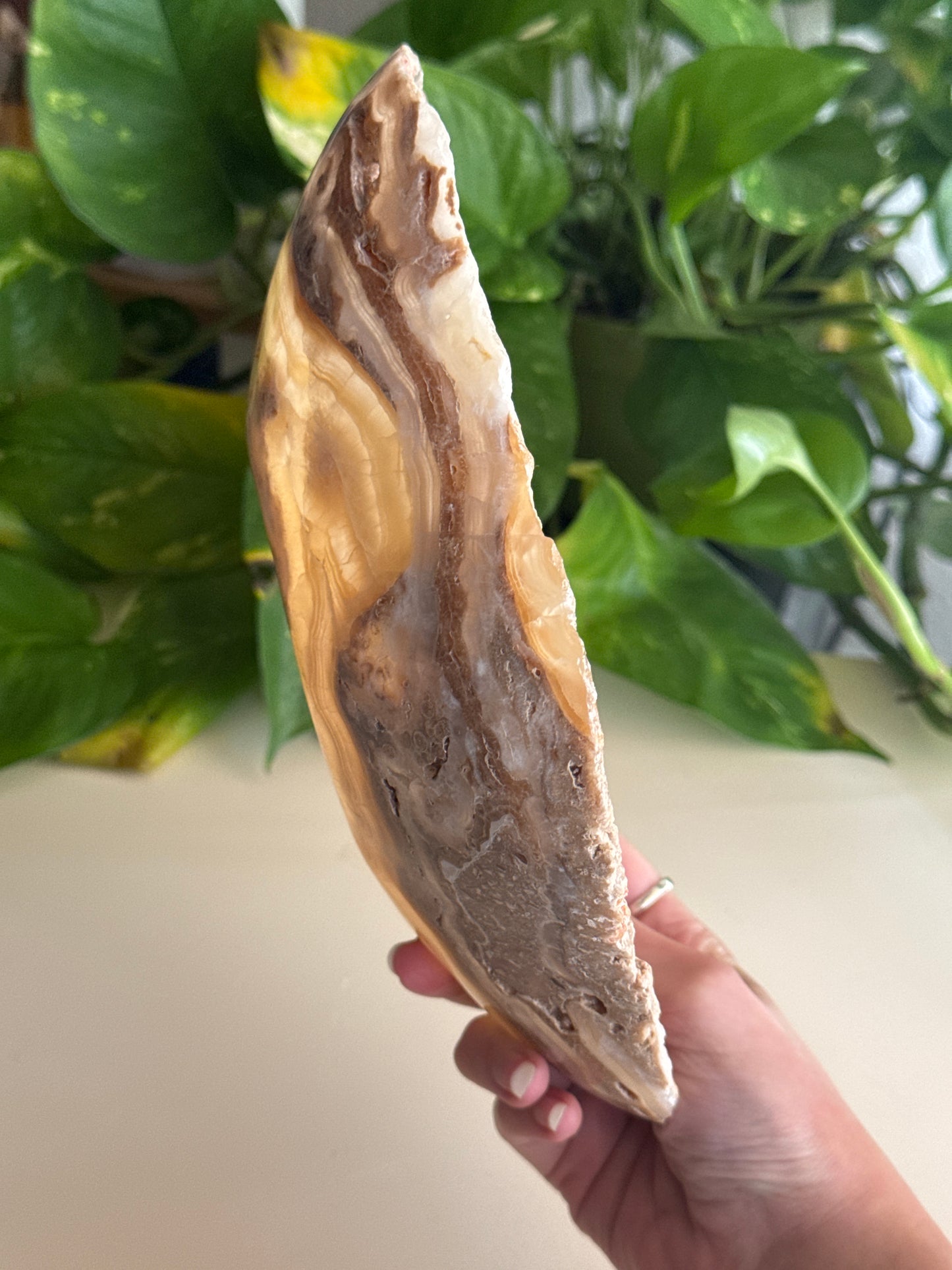 Large Chocolate Calcite Bowl