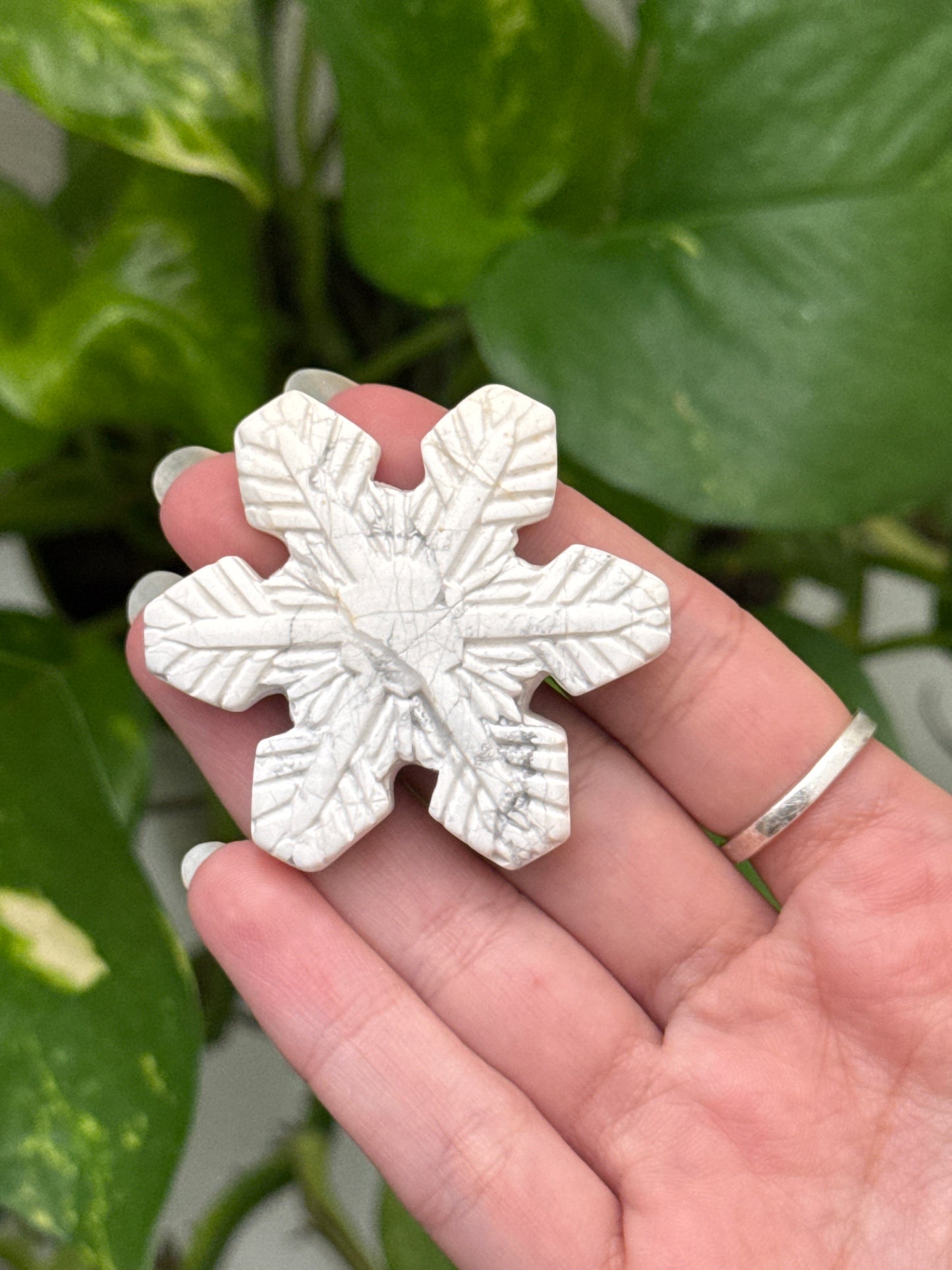 Howlite Snowflake