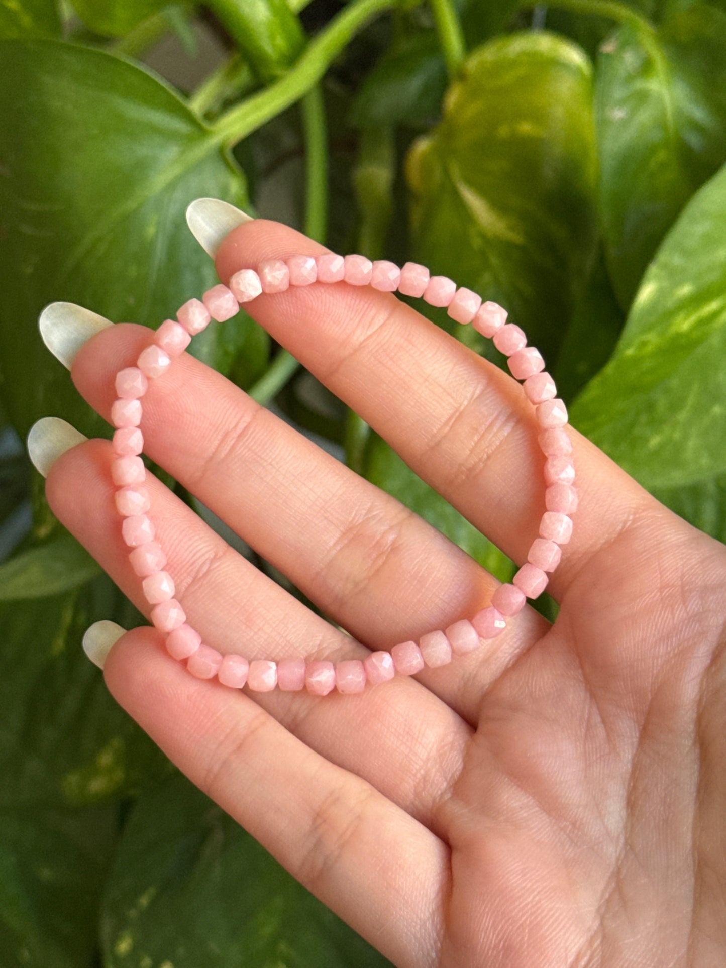 Pink Opal Faceted Bracelet