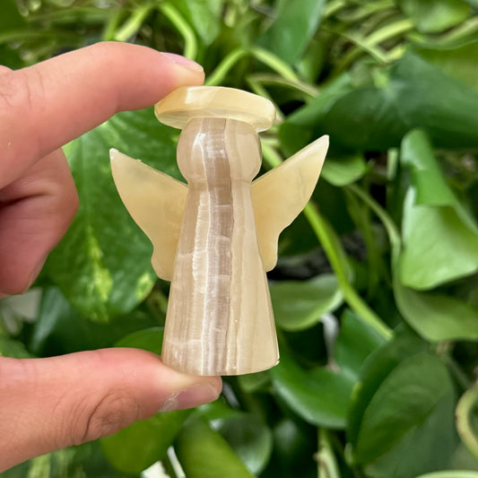 Banded Orange Calcite Angel