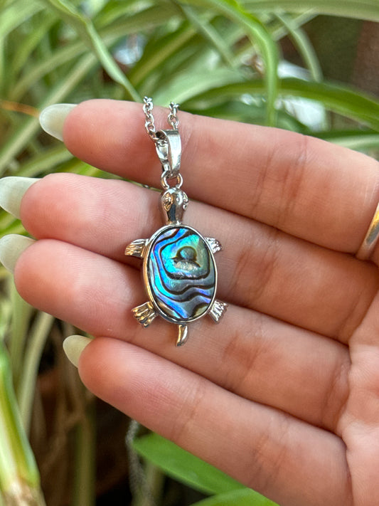 Abalone Shell Turtle Necklace