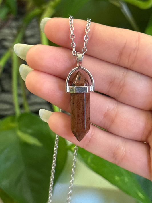 Red Jasper Point Necklace