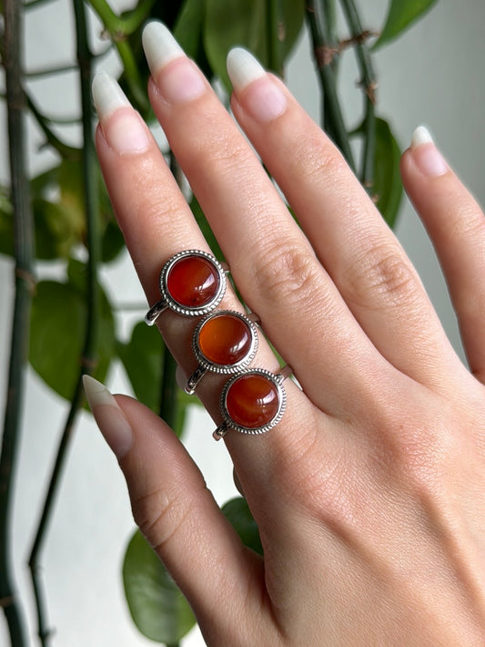 Carnelian Adjustable Ring C