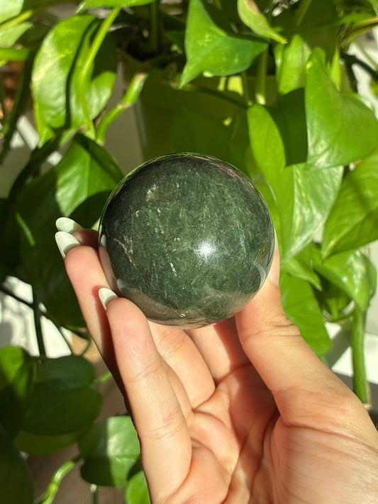 Shiny Actinolite Sphere