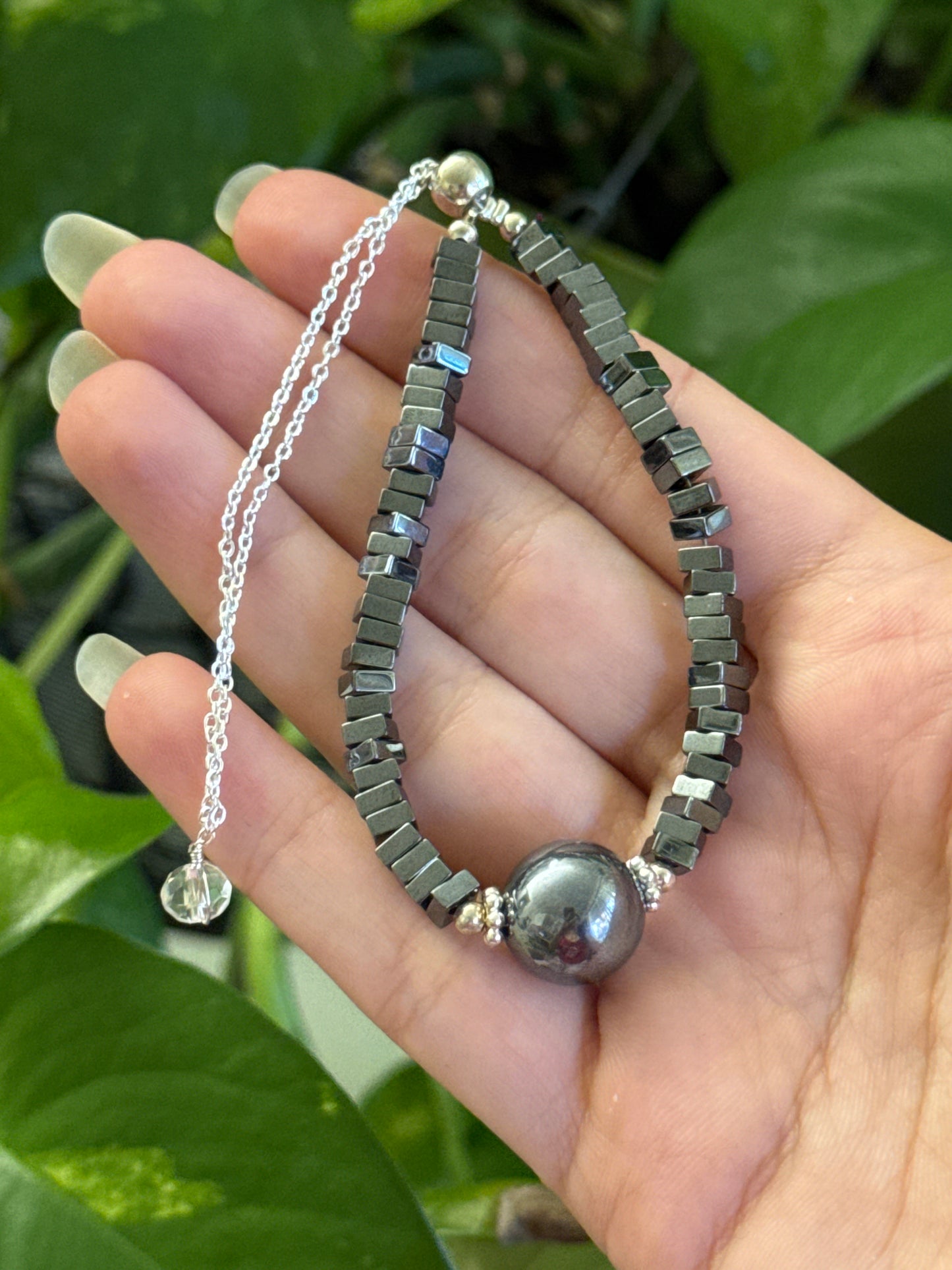 Unique Hematite Adjustable Bracelet