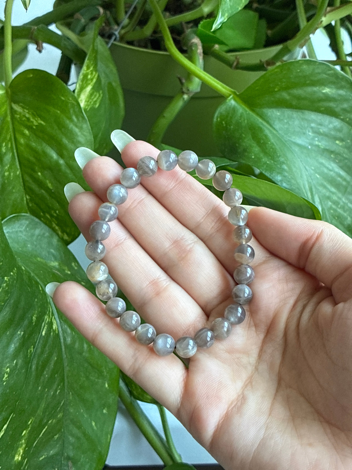 Super Flashy Gray Moonstone Bracelet | You Pick