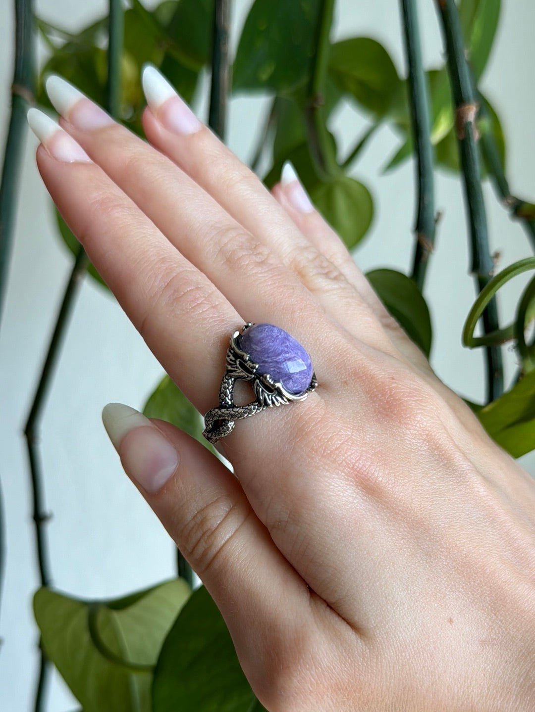 Charoite Adjustable Ring