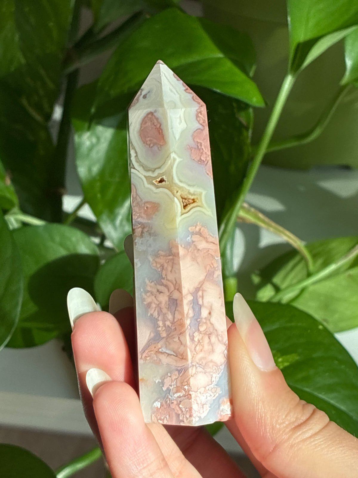 Cotton Candy Agate Druzy Tower B