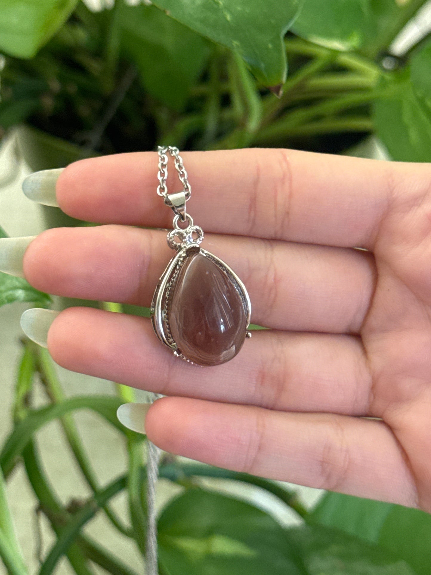 Botswana Agate Teardrop Necklace | You Pick