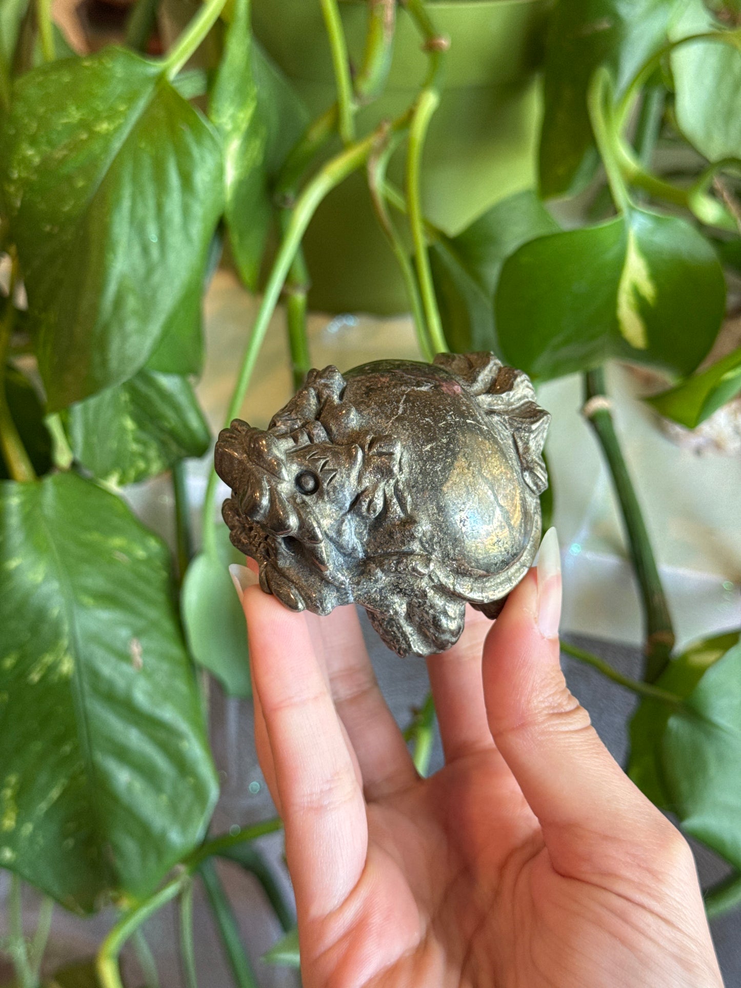 Money Dragon Pyrite Carving for Attracting Wealth & Abundance