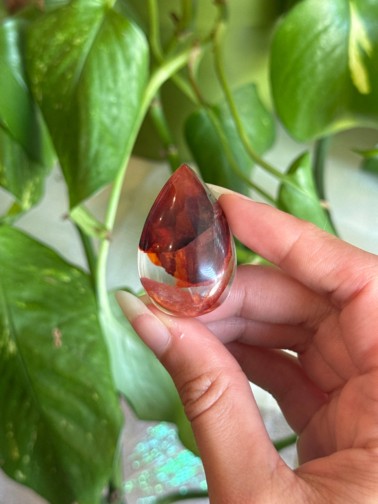 High Quality Fire Quartz Teardrop