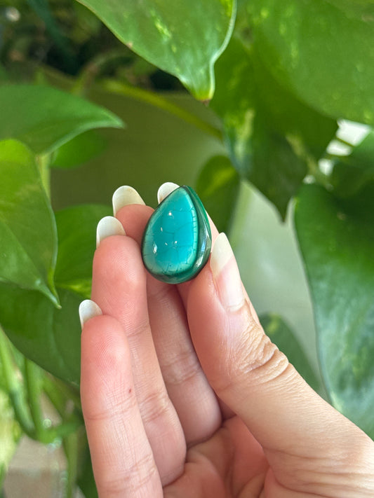 Unique High Grade Malachite & Chrysocolla Teardrop