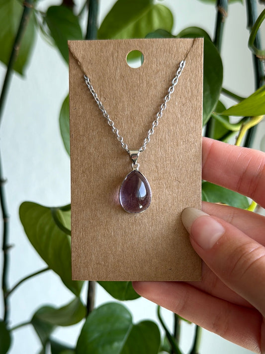 Amethyst Teardrop Necklace