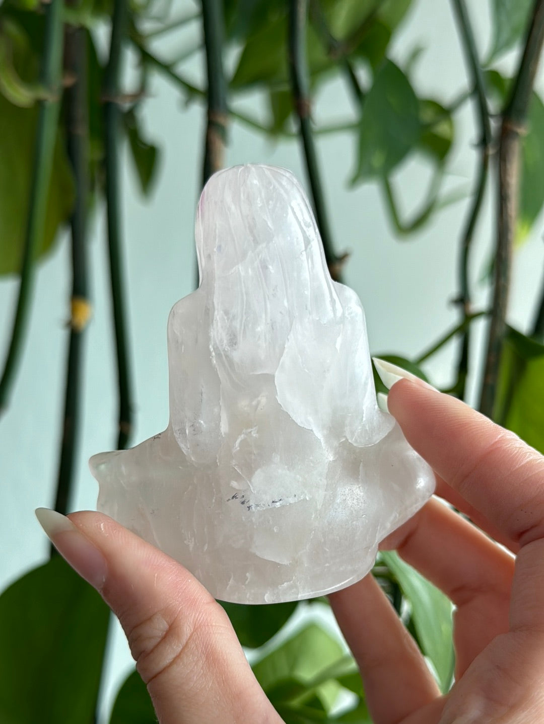 Chakra Rose Quartz Meditating Lady